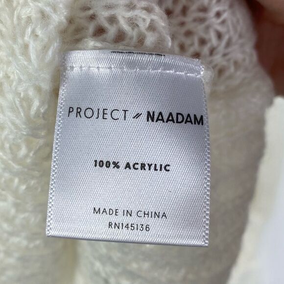 Project NAADAM Sweater White Open Knit‎ Bell Sleeve - Picture 6 of 6